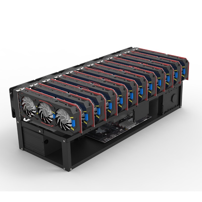 ATX B250 메인보드용 12개 GPU 채굴 장치 프 - 12 Gpu Open Air Frame Case 리뷰 및 가격
